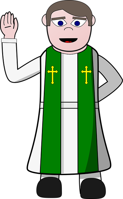 牧师 基督教 卡通片 - 免费矢量图形
