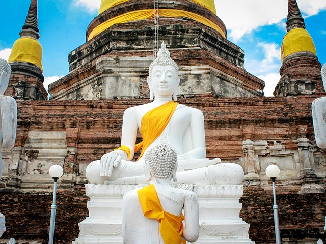 Wat-Yai-Chai-Mongkhom 教会 泰国 - 上的免费照片