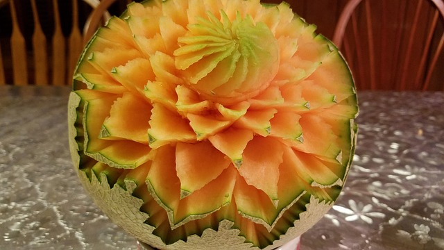 哈密瓜雕刻 水果雕刻 装饰 - 上的免费照片