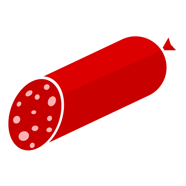 香肠 萨拉米香肠 一顿饭 - 免费矢量图形