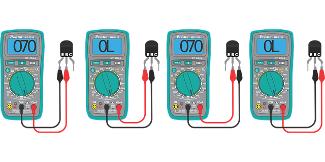 晶体管检查 数字万用表 万用表 - 免费矢量图形