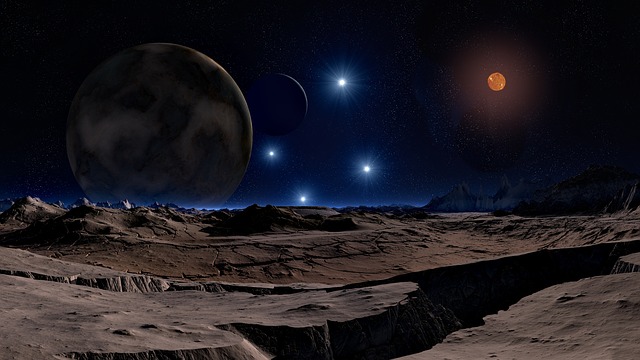 月球景观 星星 褐矮星 - 上的免费图片