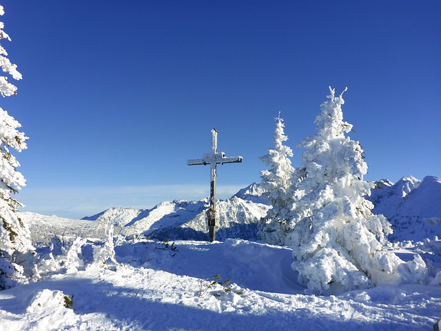 叉 冬天 顶十字架 - 上的免费照片