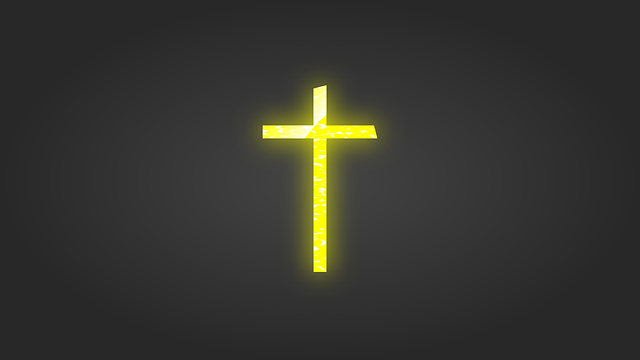 叉 黄色 基督教 - 免费矢量图形