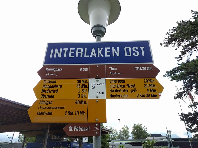 因特拉肯 瑞士 路标 - 上的免费照片