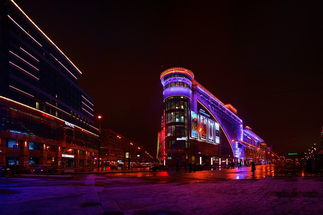 莫斯科 晚 灯 - 上的免费照片