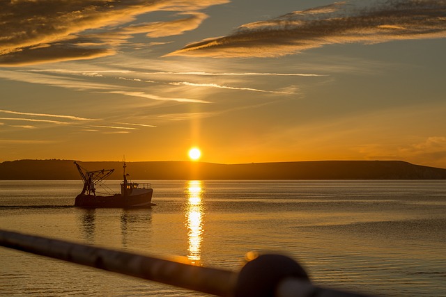 日出 韦茅斯 拖网渔船 - 上的免费照片