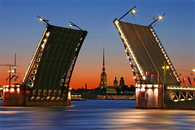 圣彼得堡 封闭的桥梁 白色的夜晚 - 上的免费照片