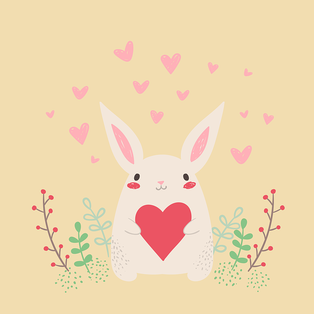 兔子 心 动物 - 免费矢量图形