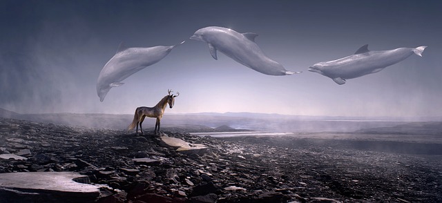 幻想 海豚 石沙漠 - 上的免费照片