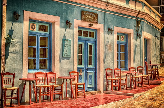 咖啡店 建造 希腊 - 上的免费照片