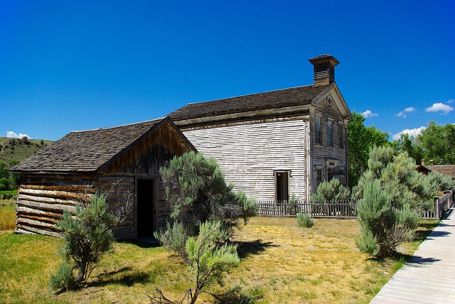 合并的旅馆和教室的学校 蒙大拿 Bannack - 上的免费照片