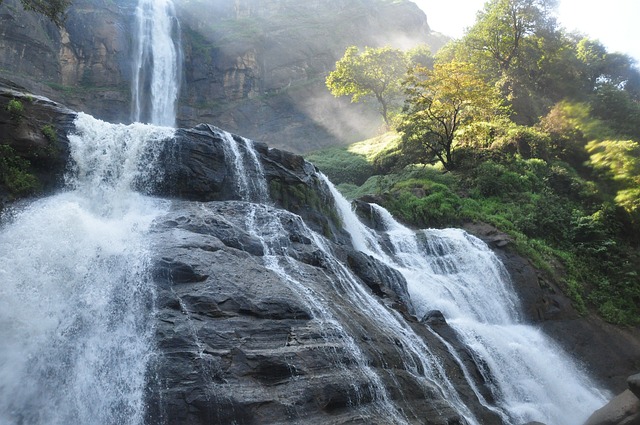 瀑布 全景 背景 - 上的免费照片