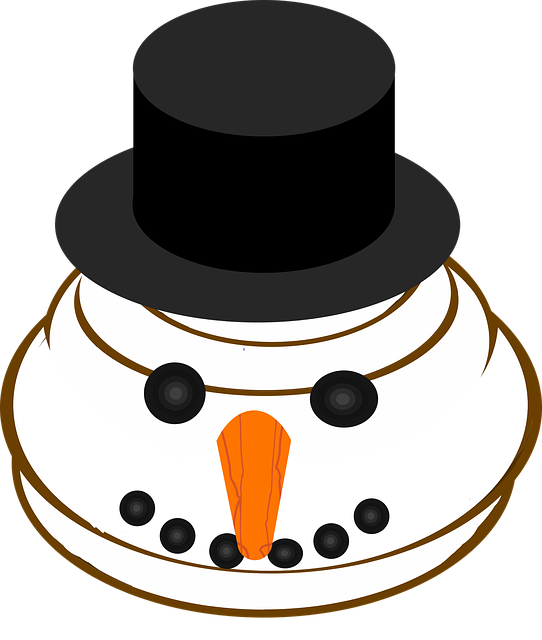 形象的 雪人的表情符号 图释 - 免费矢量图形