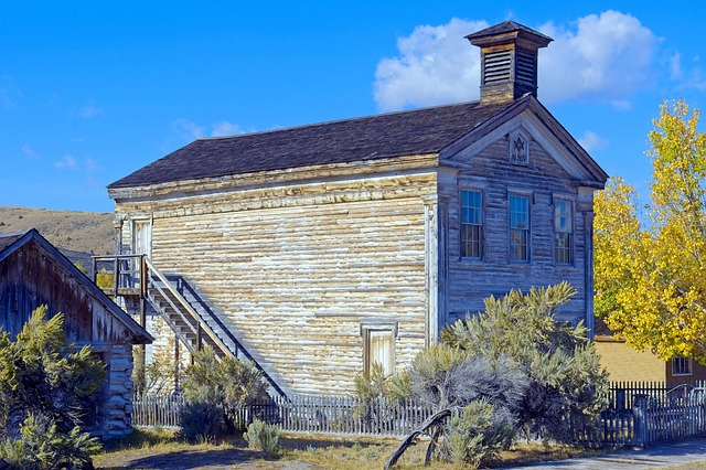 学校和共济会的小屋 检验局和城市药物 Bannack - 上的免费照片