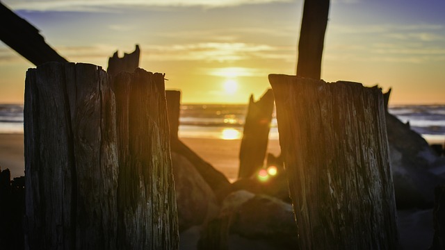 日落 海滩 海 - 上的免费照片