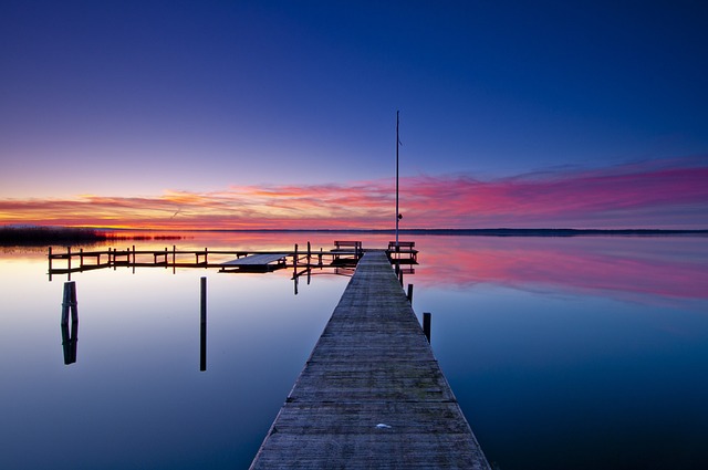 湖 Steinhuder 海 黄昏 - 上的免费照片