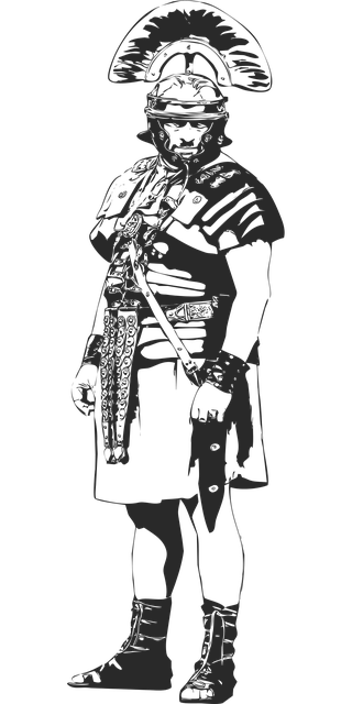 罗马百夫长 士兵 盔甲 - 免费矢量图形