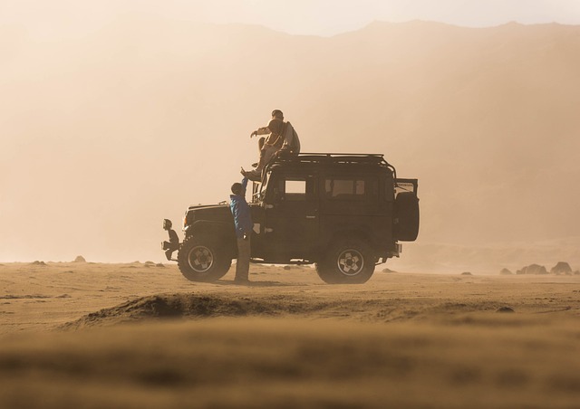 朋友们 吉普车 沙漠 - 上的免费照片