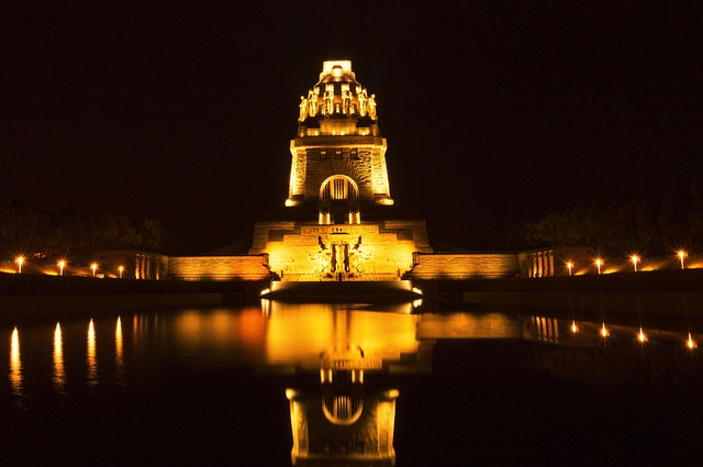 联合国战役纪念的夜晚 莱比锡 夜晚 - 上的免费照片