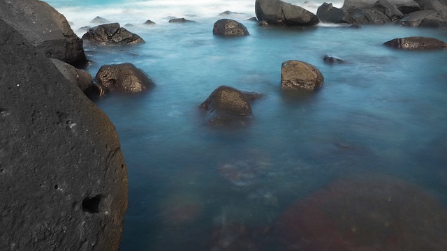 長曝光 海 岩石 - 上的免费照片