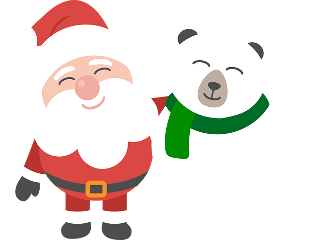 圣诞老人 北极熊 圣诞节 - 免费矢量图形