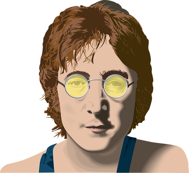 约翰 列侬 歌手 著名的 - 免费矢量图形