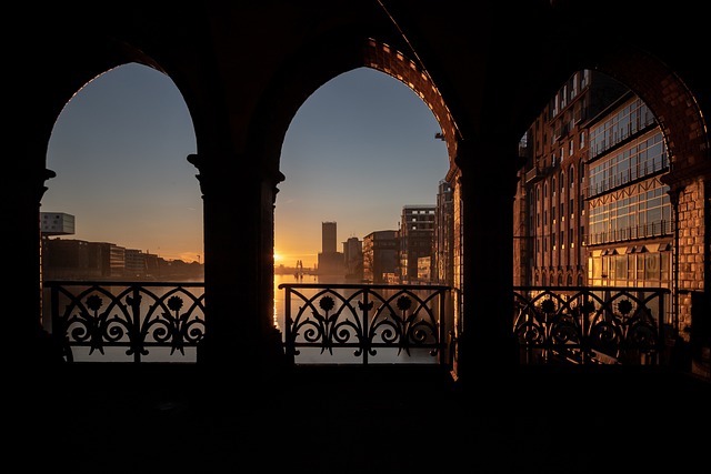 奥伯鲍姆桥 拱门 日落 - 上的免费照片