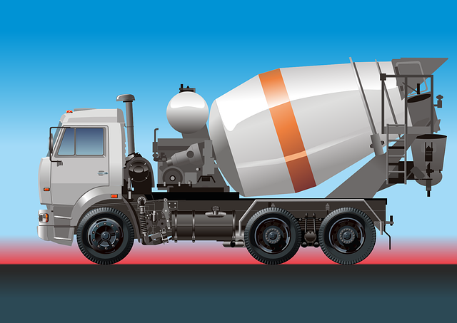 卡车 混凝土搅拌机 具体的 - 免费矢量图形