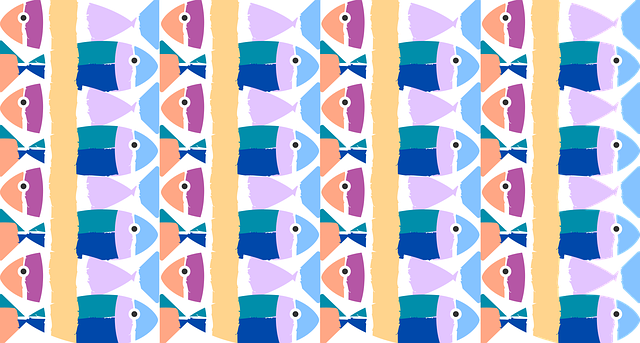 鱼 质地 模式 - 免费矢量图形