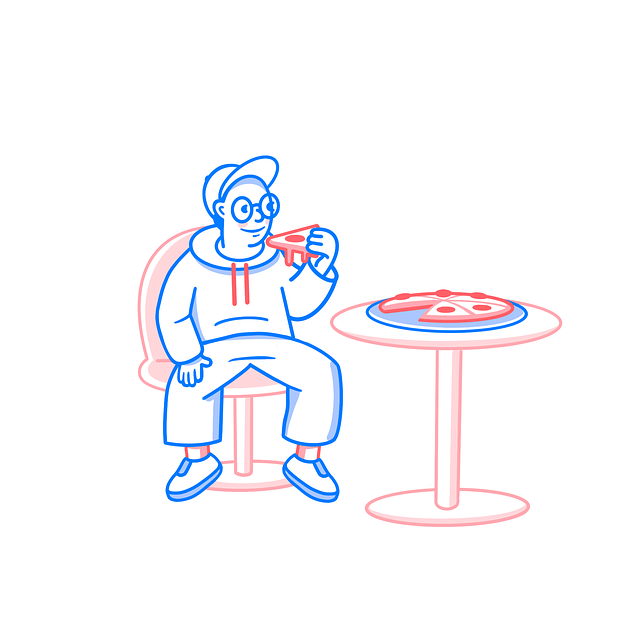 披萨 男人 坐 - 上的免费图片