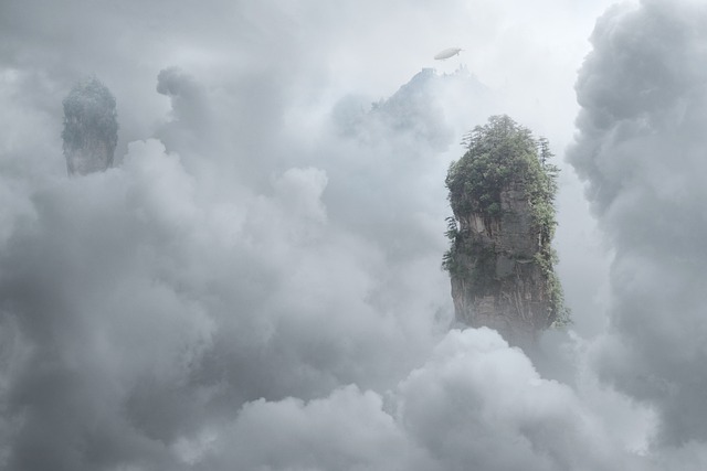 漂浮的岛屿 云 树木 - 上的免费图片