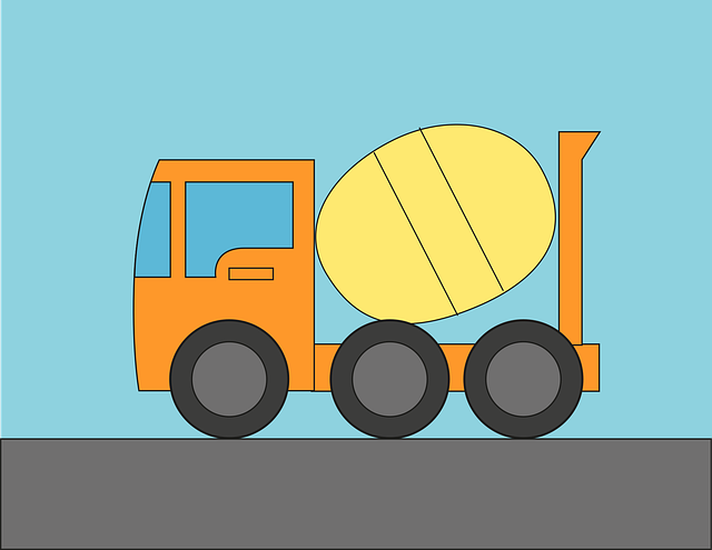 混凝土搅拌机 卡车 水泥搅拌车 - 免费矢量图形