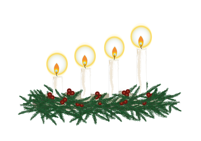 蜡烛 出现花圈 圣诞节 - 上的免费图片
