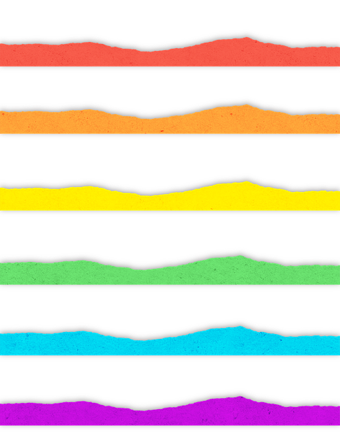 彩虹 纸条 边境 - 上的免费图片