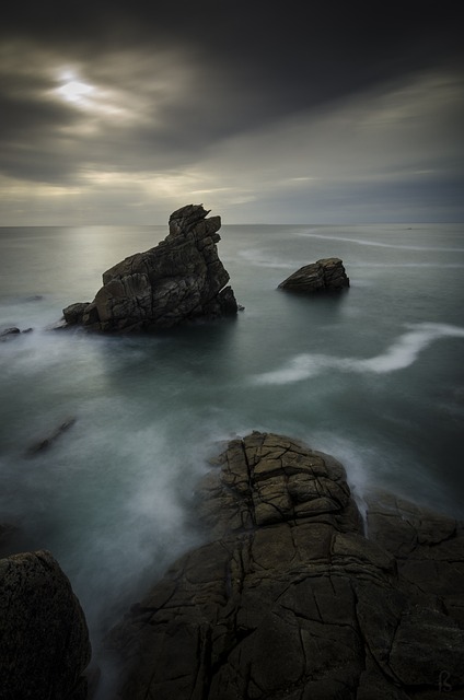 日落 海 岩石 - 上的免费照片