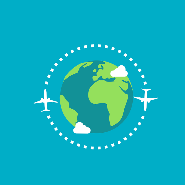 航空公司 飞机 地球 - 免费矢量图形