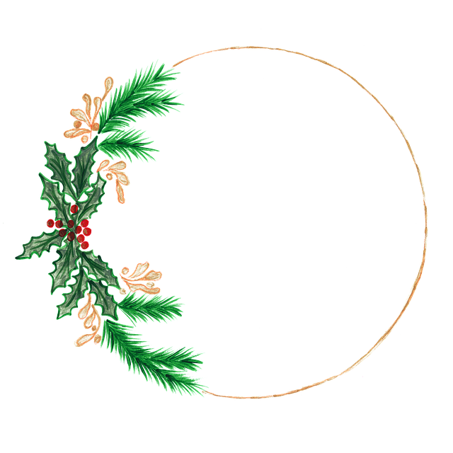 圣诞节 花圈 框架 - 免费矢量图形
