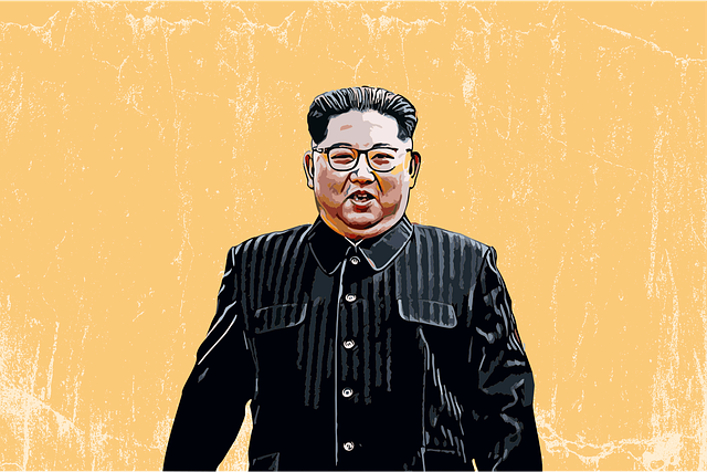 朝鲜 金正恩 肖像 - 免费矢量图形