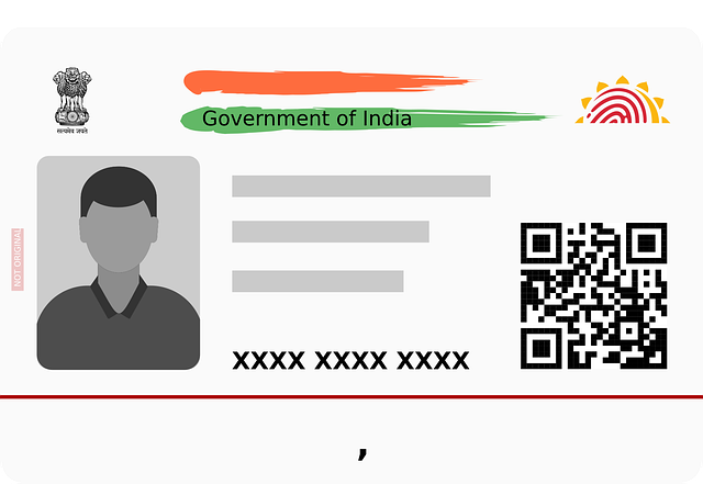 Aadhaar 卡 印度 Id - 免费矢量图形