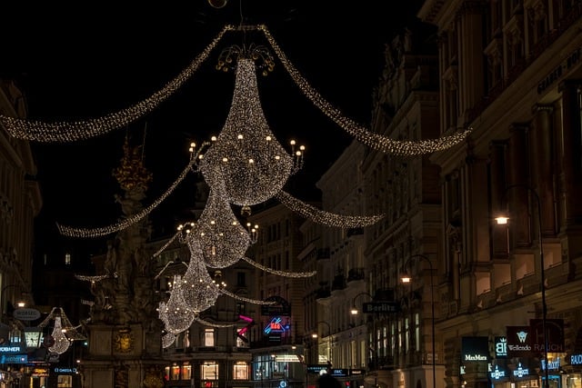 圣诞灯 街道 维也纳 - 上的免费照片