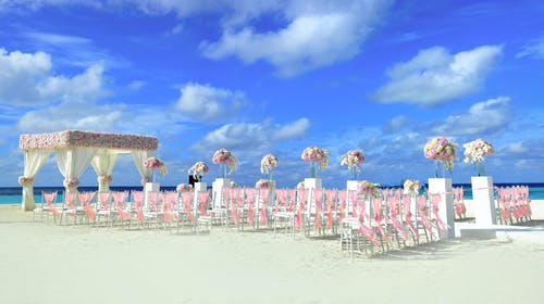 海滩主题婚礼 · 免费素材图片