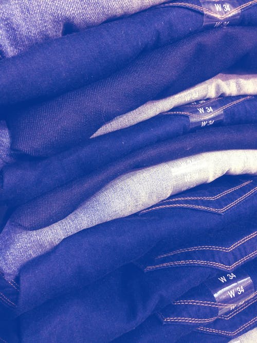 蓝色和灰色纺织 · 免费素材图片