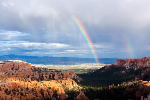 彩虹反射山附近 · 免费素材图片