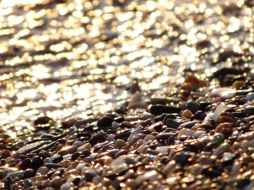 水体附近的鹅卵石 · 免费素材图片