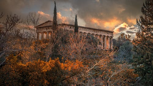 希腊雅典帕台农神庙 · 免费素材图片