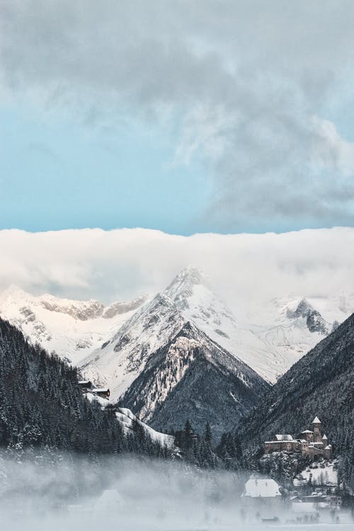 雪山的结构镜头 · 免费素材图片