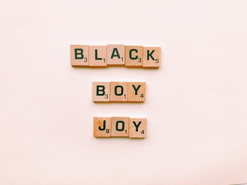 黑色boy Joy拼字游戏瓷砖 · 免费素材图片