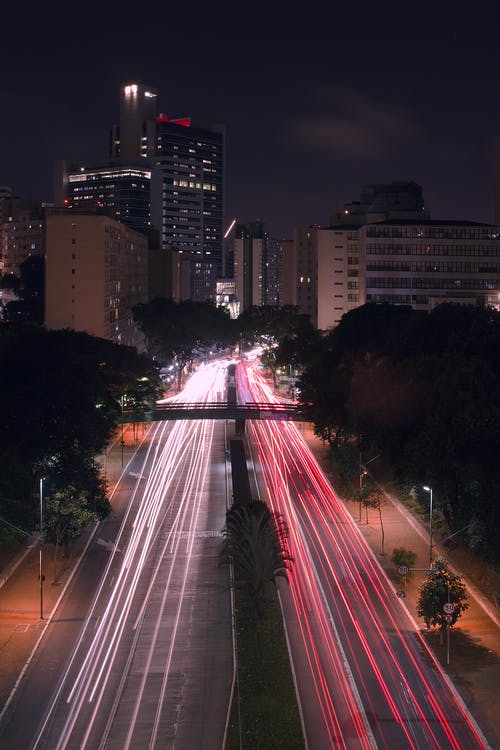 道路延时摄影 · 免费素材图片