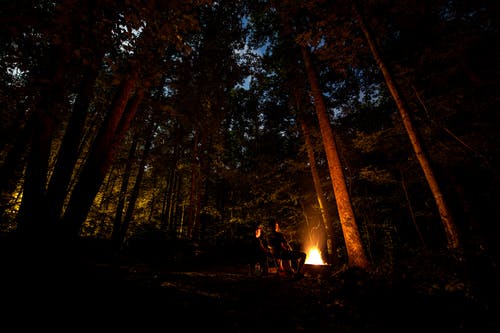 在森林里露营的人的照片 · 免费素材图片